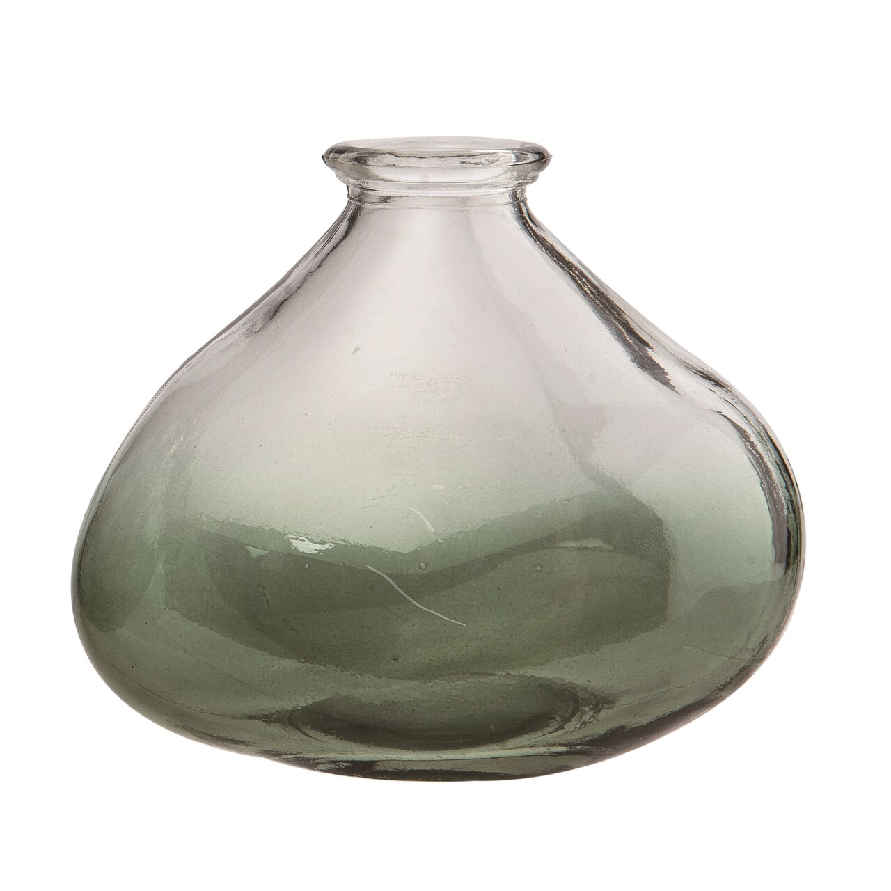 Transpac Clear Spring Curve Bud Vase, 4.5" Glass Decorative Vase, Clear, Indoor Tabletop Use, 3.68" Height, Perfect for Buds